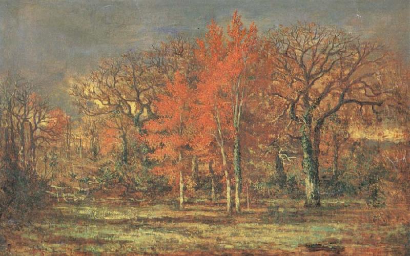 Charles leroux Edge of the Woods,Cherry Tress in Autumn